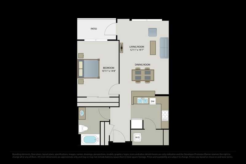 1Bed.1Bath apartment in Bellevue DT