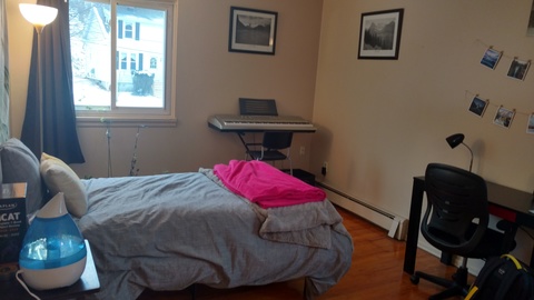 Master bedroom with walk-in closet