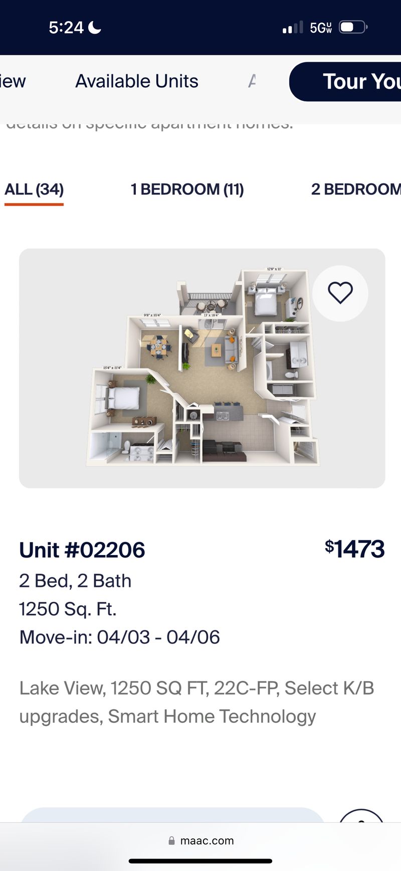 Entire Place 2Bed.2Bath