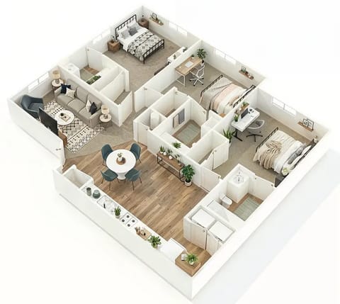 Private Room in 3Bed.3Bath