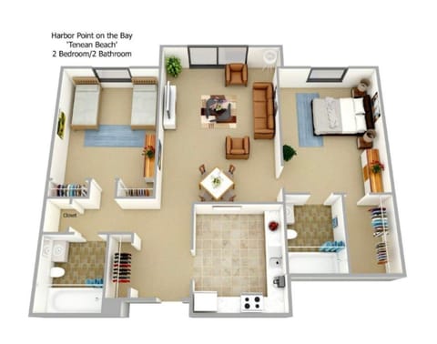 Private Room in 2Bed.2Bath