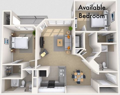 Private Room in 2Bed.2Bath