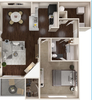 Private Room in 2Bed.2Bath
