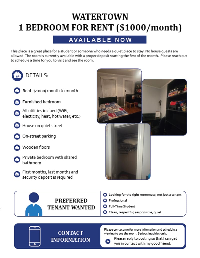 roommates in Watertown Private Room in 2Bed.1Bath - cirtru.com