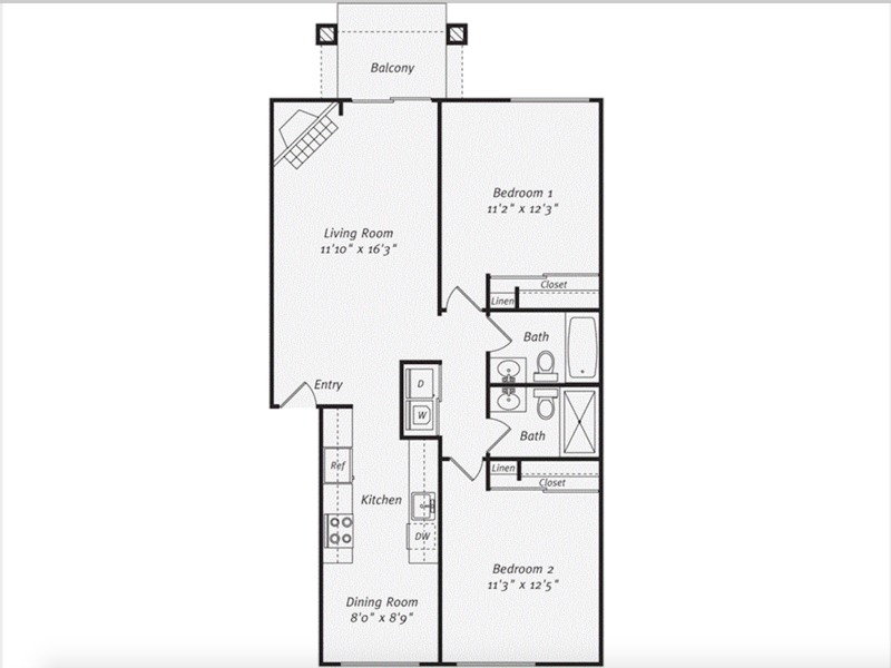 Private Room in 2Bed.2Bath