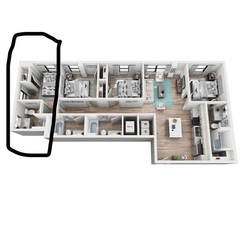 Private Room in 4Bed.4Bath