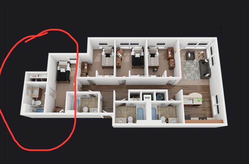 Private Room in 4Bed.4Bath