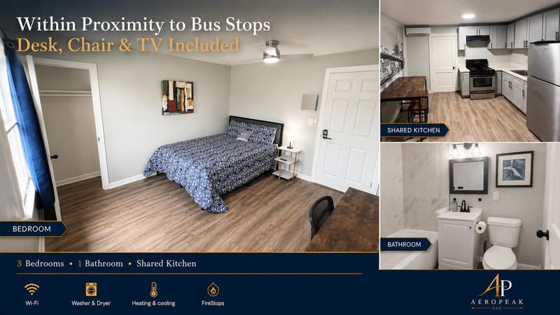Top-Rated Host!  South Side Houston | Exclusive 3-Room Home + All Utilities! (id. 9189)