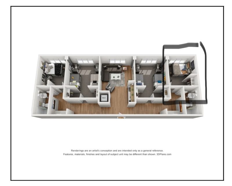Private Room in 4Bed.2Bath