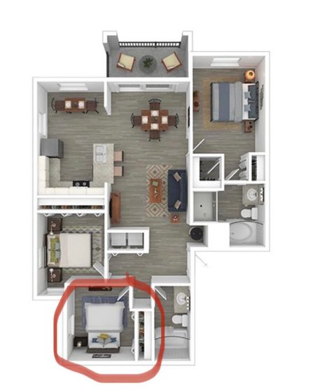 Private Room in 3Bed.2Bath