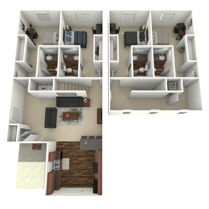 Private Room in 4Bed.4Bath