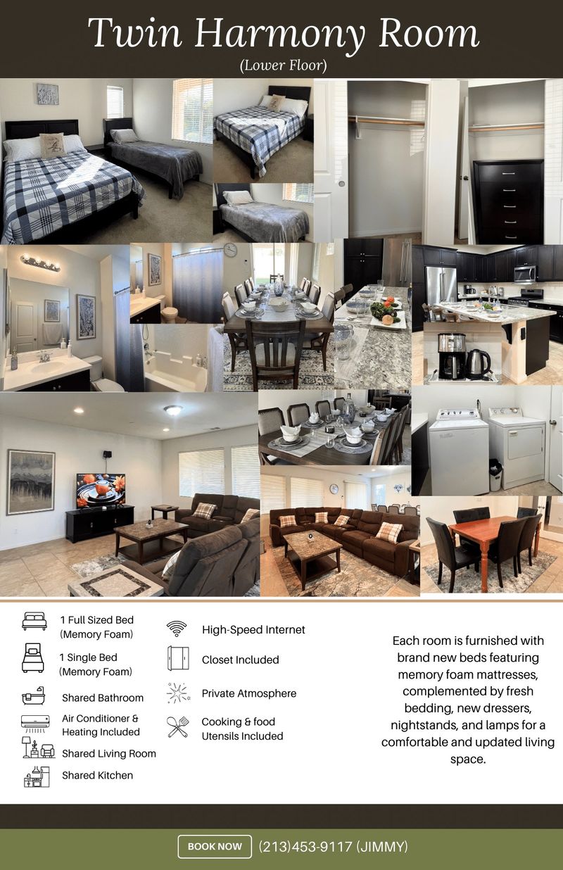 Shared Room in 4Bed.3Bath