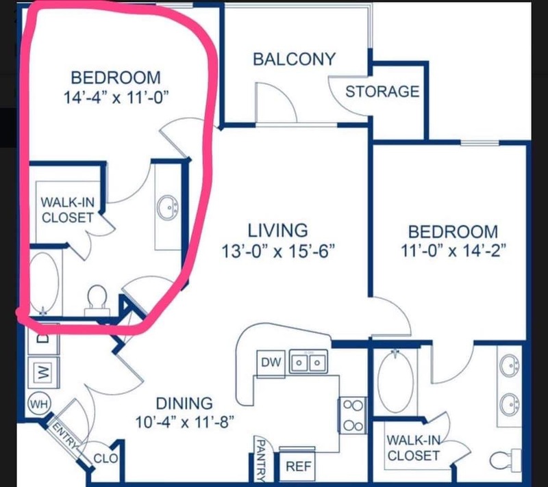 Private Room in 2Bed.2Bath