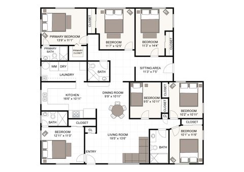 Shared Room in 7Bed.4Bath