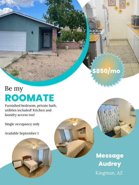 Private Room in 2Bed.1Bath
