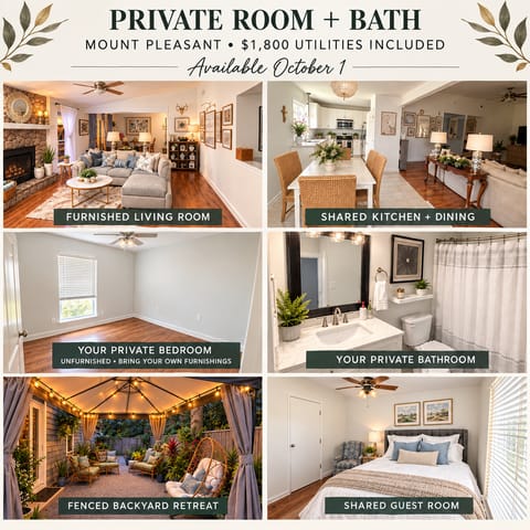 roommates in Mount Pleasant Room3Bed.2Bath - cirtru.com