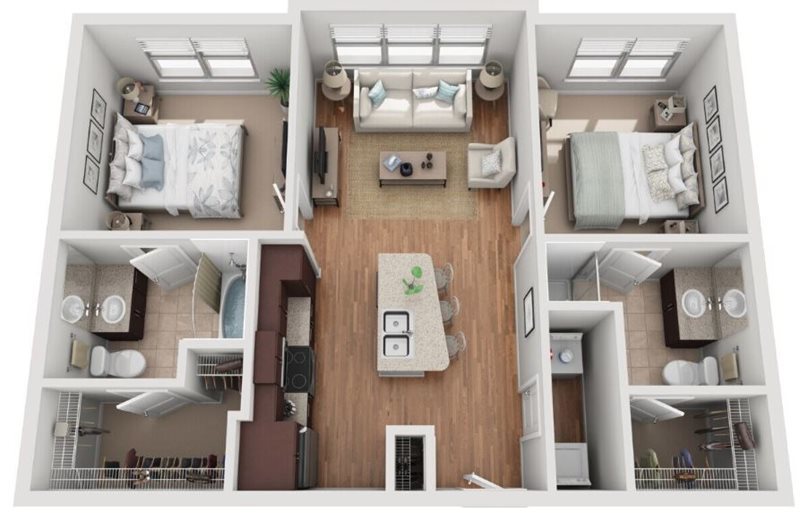 Private Room in 2Bed.2Bath