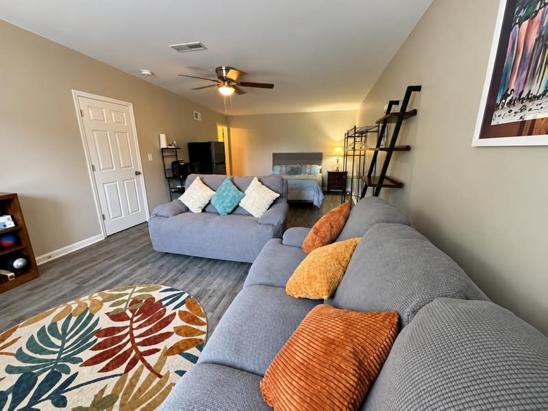 Newly renovated studio with private entrance and en-suite full bath.   15 mins from I75 and I20. (id. 42702)