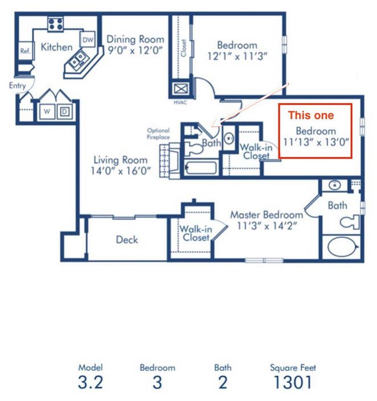 Private Room in 3Bed.2Bath