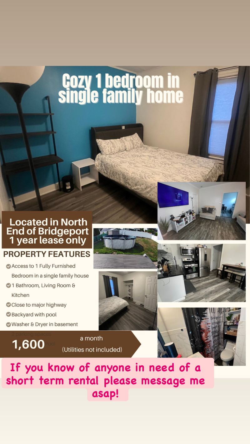 roommates in Bridgeport Entire Place 1Bed.1Bath - cirtru.com
