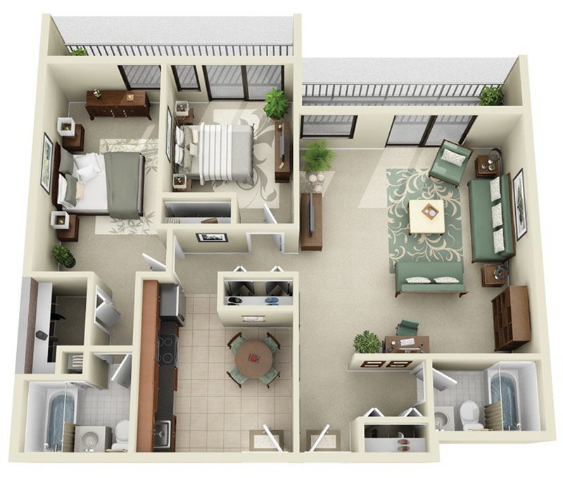 Private Room in 2Bed.2Bath