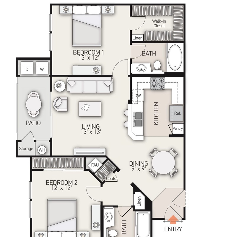 Private Room in 2Bed.2Bath