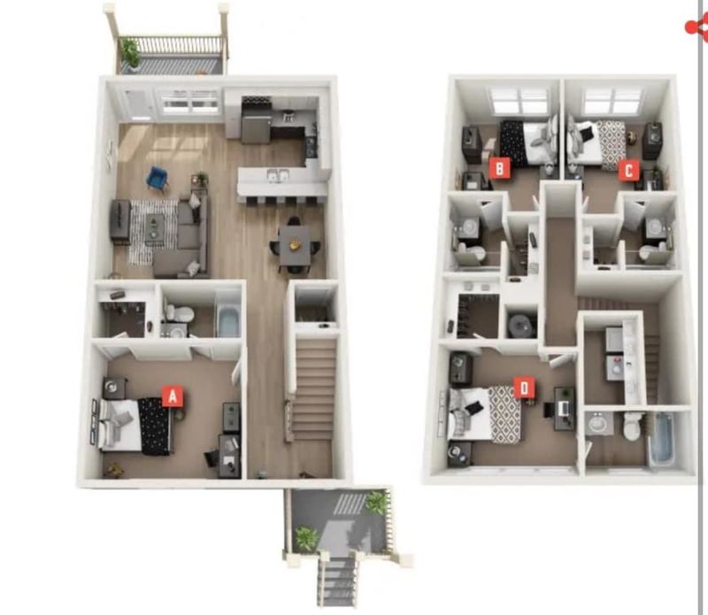 Private Room in 4Bed.4Bath