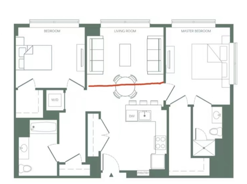 Private Room in 2Bed.2Bath