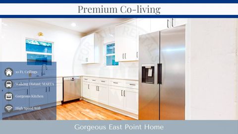 TOP HOST ⏐ High ceilings! Beautiful East Point home! Gorgeous kitchen! Walking distance from MARTA #RoomGoals #Relax (id. 1119)