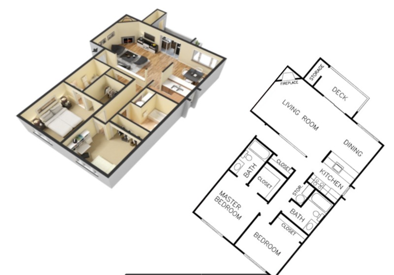 Private Room in 2Bed.2Bath