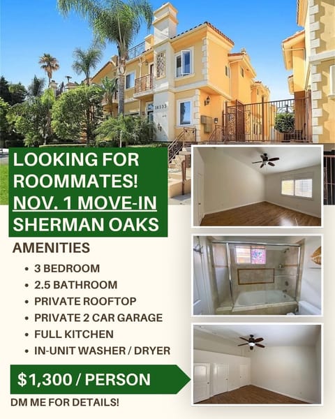 roommates in Sherman Oaks Room3Bed.2.5Bath - cirtru.com