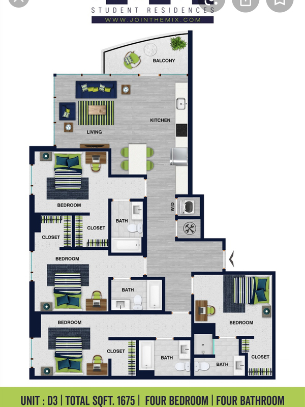 Private Room in 1Bed.1Bath