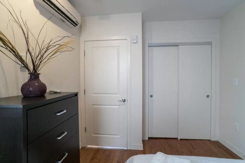 One furnished bedroom with bathroom