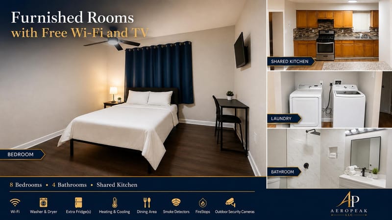 Premier Management | Upgraded Furniture | All-Inclusive Co-Living Rooms Near Downtown Houston (id. 15166)