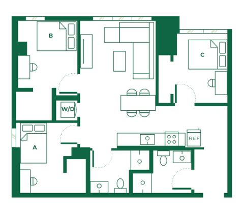 Private Room in 3Bed.1.5Bath