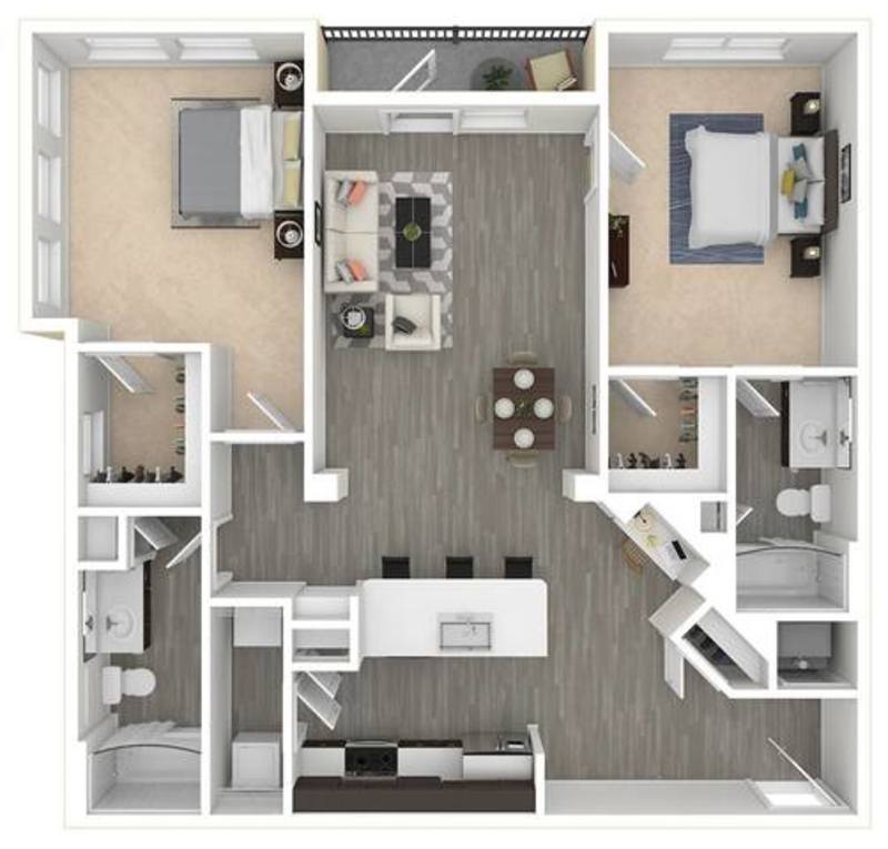 Private Room in 2Bed.2Bath