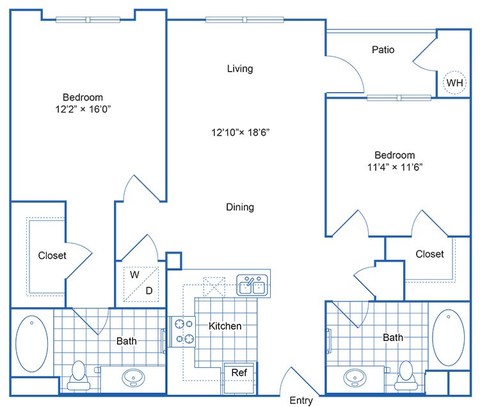 Private Room in 2Bed.2Bath
